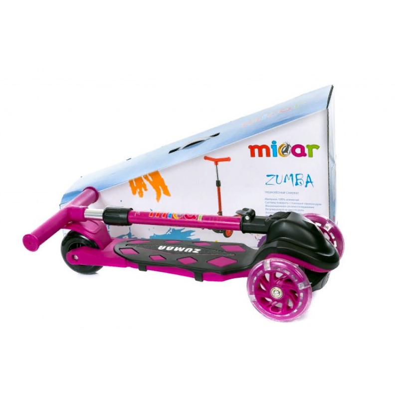 Детский самокат Scooter Mini Micar Zumba Чёрно-розовый